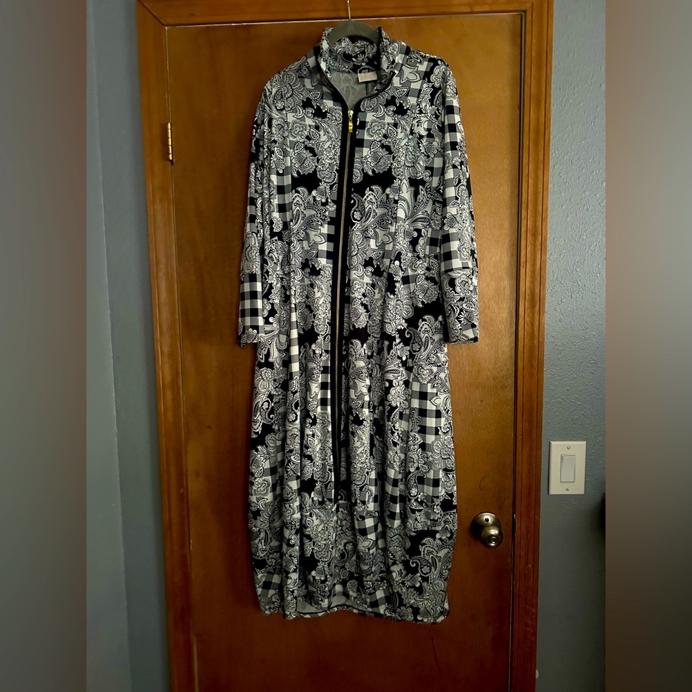 ZadieB’s paisley buffalo zipper bubble dress. L.